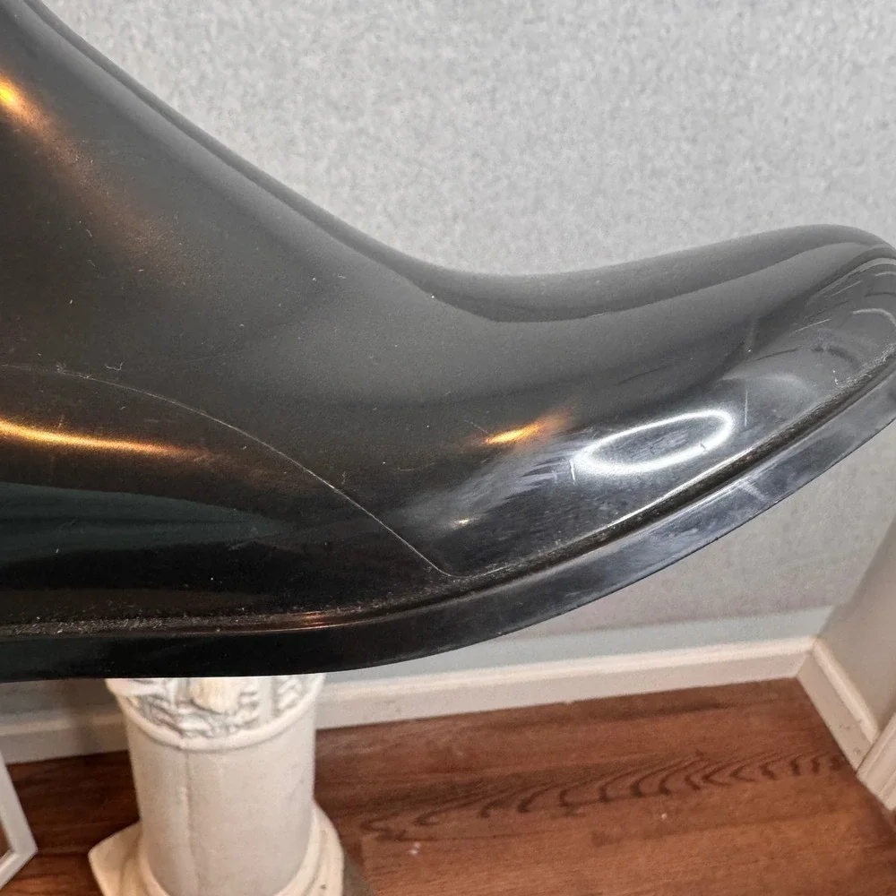 Jeffrey Campbell Black Rain Boots Stormy Chelsea Womens Size 6 Euro‎ 38 Ankle